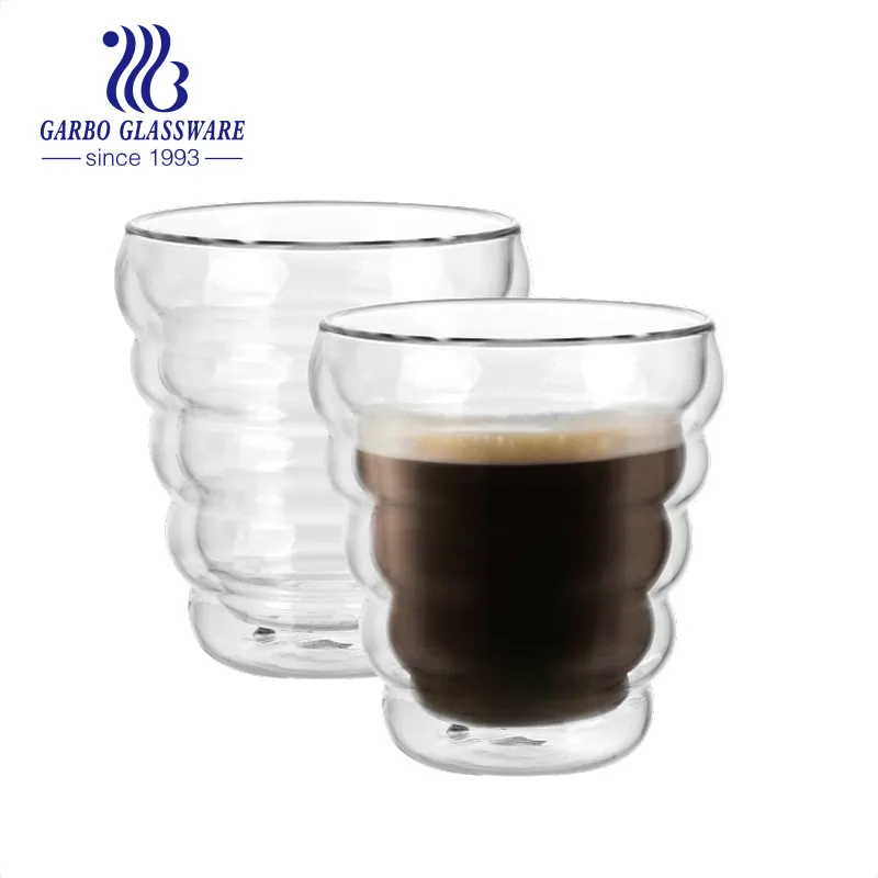 600ml Big Capacity High Borosilicate Glass Double Wall Glass Cup Tea Coffee Hot Water Cup Double Wall Glass Stock Cheap Price