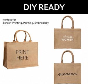 Bolsa de Yute Personalizada con Logotipo, Bolsa de Almacenamiento de Yute Natural No Tejida, Se Acepta Logotipo Personalizado, Color Personalizado, Venta al Por Mayor - Product Image 3