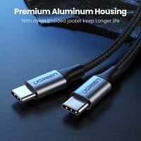 Câble USB C vers Type C Ugreen pour Samsung S20 Pd 100w 60w pour Macbook Ipad Pro Quick Charge 4.0 Usb-c Fast Harge Cord