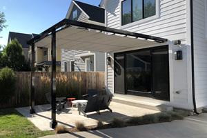 Ngoài Trời Không Thấm Nước Windproof Chất Lượng Cao PVC Vải Với Cơ Giới Có Thể Thu Vào Mái Pergola - Product Image 6