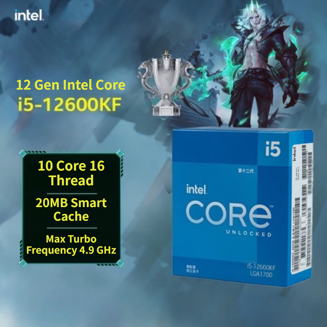 Original for Core I5-12600KF Boxed CPU 12th Gen Desktop Processor 10Core 16Thread 4.9GHz LGA 1150 Socket Virtualization