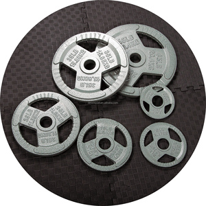 Discos de <span class=keywords><strong>Pesas</strong></span> de Hierro Fundido de Tres Orificios con Pintura Esmaltada para Entrenamiento de Fuerza en Casa o Comercial - Product Image 2