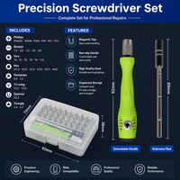 Kit de 32 tournevis de précision, mini kit d'outils de réparation avec embouts Phillips et plats pour l'électronique domestique, les montres, les téléphones, le bricolage, support OEM