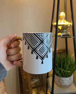 巴勒斯坦马克杯Kuffiya设计，Keffiyeh设计纪念品礼品巴勒斯坦陶瓷咖啡 - Product Image 4