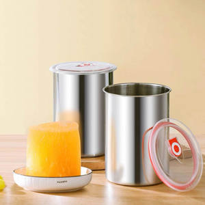 Récipient de stockage de café de qualité supérieure, 2,5 litres, hermétique, qualité alimentaire, seau à glace droit, design classique, acier inoxydable 304 - Product Image 2