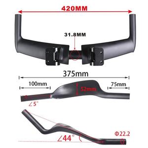 Tay lái xe đạp carbon nguyên khối 15 độ, kiểu dáng mới 2025, chống gió, dành cho xe đạp đường trường, xe đạp thể thao, xe đạp đường trường, thoải mái khi lái - Product Image 4