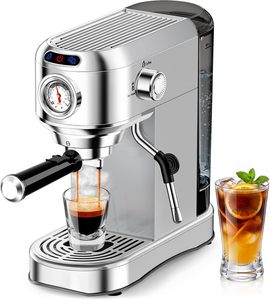 Machine à café expresso semi-automatique intelligente programmable 1,4 L avec mousseur à lait et système d'eau chaude, vente directe usine - Product Image 1