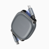 Câble de charge super rapide rétractable 240W, double Type-C, boîtier en alliage d'aluminium, 5A, courant élevé, puce PD3.1, câble de synchronisation de données