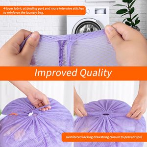 Large Mesh <b>Laundry</b> Bag 24 X 36 Inch Mesh Wash Bag with Drawstring Closure Bag for Washing Machine - Product Image 4