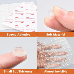 Clear 3M Adhesive Silicone Bumper <b>Pads</b> Self Adhesive Transparent Bumper Furniture Adhesive Bumper <b>Pad</b> for Cabinet - Product Image 3