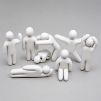 Figurines 3D imprimées multi-positions créatives pour les récompenses et les cadeaux d'entreprise