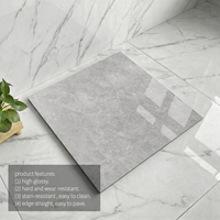 Carrelage en porcelaine émaillée aspect marbre gris ciment européen 600x600 antidérapant pour salle de bain et escalier
