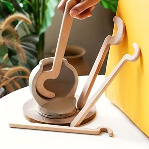 Herramienta de cerámica Bview Art con mango largo de madera - Ayuda ergonómica para dar forma a la perla de cerámica en rueda rápida - Product Image 5