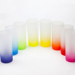 Jarra de Cerveza de Vidrio Esmerilado Degradado de 10 oz con Logotipo y Colores Personalizables, Regalo Empresarial Portátil para Promociones Publicitarias - Product Image 1
