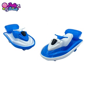 JollySweets Candy Toy Pull String Boat Motor Juguete de plástico con caja de dulces - Product Image 2