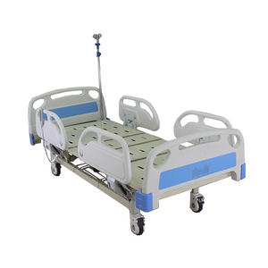 Lit médical de luxe inclinable et réglable en hauteur à trois manivelle manuelle, facilitant le déplacement et le positionnement, adapté aux personnes âgées - Product Image 3