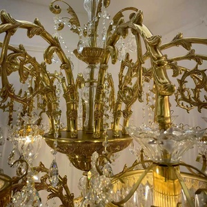 <strong>French</strong> Antique Brass Crystal <strong>Lighting</strong> Luxury Decoration Dining Room Chandelier European Copper Chandelier For Living Room - Product Image 3