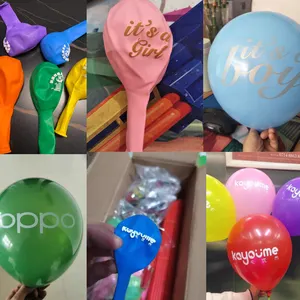 सस्ते प्रिंट गुब्बारे कस्टम मुद्रित लोगो सजावटी लेटेक्स विज्ञापन गुब्बारे