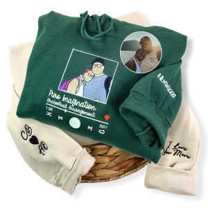 Sudadera <span class=keywords><strong>con</strong></span> capucha de lista de reproducción <span class=keywords><strong>personalizada</strong></span> para invierno, decoración de lentejuelas <span class=keywords><strong>con</strong></span> patrón 3D de punto <span class=keywords><strong>con</strong></span> insignia frontal <span class=keywords><strong>personalizada</strong></span> <span class=keywords><strong>con</strong></span> <span class=keywords><strong>Nombre</strong></span> de <span class=keywords><strong>canción</strong></span> de foto - Product Image 4