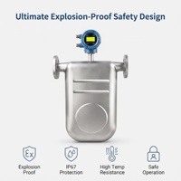 Débitmètre massique Coriolis numérique en acier inoxydable série CMF, sortie impulsionnelle 4-20mA RS485, certifié CE, pour boues pétrolières, OEM, IP66
