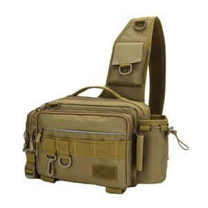 Sac banane en polyester à bandoulière avec fermeture éclair, modèle 2025, pour la pêche, support de canne à pêche et rangement d'équipement de pêche - Product Image 1