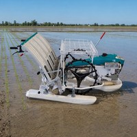 Transplanteuses de riz manuelles à 5 positions, espacement des semis 120-210 mm, pour petits terrains, profondeur réglable, directement de l'usine (OEM/ODM)