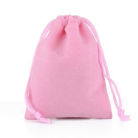 Sac à cordon en velours personnalisé avec logo 8*10 cm pour bijoux, style simple, en satin et matériau PC, accessoire pour flacon cosmétique