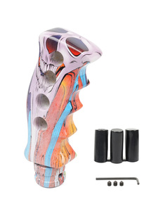 XGS 2025 kép xe bánh Knob với tự động thay đổi hướng dẫn sử dụng đòn bẩy graffiti nhựa bốn lỗ dao xử lý OEM cá tính thiết kế - Product Image 6