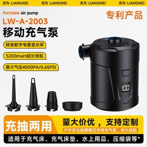 Mini Bomba de Aire Eléctrica Portátil para Coche y Camping, Inflador/Desinflador USB Recargable para Colchones de Aire, Anillos de Natación y Uso Doméstico - Product Image 1