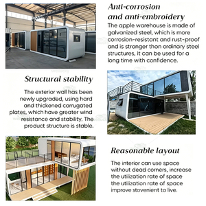 WELLUCKY Maison Capsule Spatiale Préfabriquée de Luxe, Maison Modulaire Mobile, Hôtel de Vacances, Gîte, <span class=keywords><strong>Tiny</strong></span> <span class=keywords><strong>House</strong></span>, Cabane Apple Personnalisée Étanche - Product Image 3