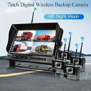 Stable Digital Signal 4CH Wireless Backup <b>Camera</b> System IR Night Vision 7 Inch Truck Security Monitoring for RV/Truck/Bus YB-Wir - Product Image 6