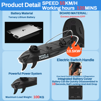 Nouvelle planche de surf électrique RUAH WAVE modèle G2 14KW haute vitesse, étanche, vitesse maximale de 55 km/h, batterie de rechange pour les lacs et les rivières