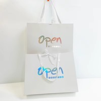 Sacs en papier cartonnés QH, logo imprimé sur mesure, sacs en papier pour le shopping, emballage de vêtements de luxe, sacs cadeaux