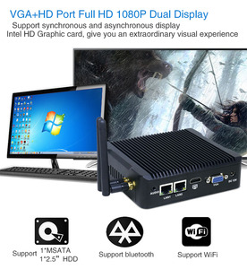 Günstiger lüfter loser Mini-PC mit Intel Celeron J1900 Quad <span class=keywords><strong>Core</strong></span> DDR3-RAM Unterstützt Linux-AU US CN EU-Stecker Barebone Mini-<span class=keywords><strong>Computer</strong></span> - Product Image 2