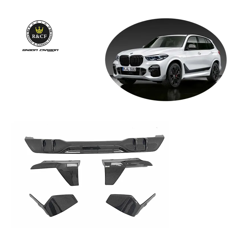 2019-21 X5 G05 M sport Mp stile corpo kit in fibra di carbonio paraurti anteriore winglet Splitter diffusore impostato per BMW X5 G05