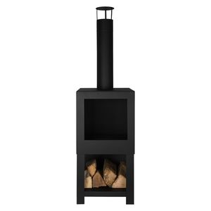Modern Style 2 in 1 Multifunctional <strong>Outdoor</strong> Modern Wood <strong>Fireplace</strong> Black Patio <strong>Fireplace</strong> <strong>Outdoor</strong> Fire Pit - Product Image 3