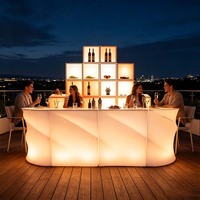 Comptoir de bar LED portable, extérieur, RGB, étanche, meubles lumineux pour bars, fêtes sur la plage, événements