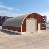 Système de protection en zinc pour bord de mer, kit de construction préfabriqué en acier galvanisé à chaud de type Quonset-Arch, emballage plat - Solution personnalisée à faible coût tout-en-un