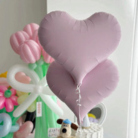 Ballon en aluminium mat en forme de cœur de 20 pouces, pour décoration de mariage, anniversaire, fête, rose, blanc, jaune, lot en gros