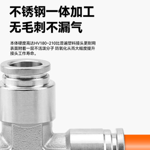 Connecteur rapide pneumatique en acier inoxydable 304, raccord en T pour tuyau d'air, haute pression, résistant à la corrosion - Product Image 5