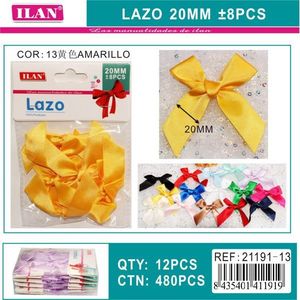 ILAN Lazo Fiocco in Nastro Giallo 20mm 8 Pezzi Decorazione Artigianale - Product Image 3