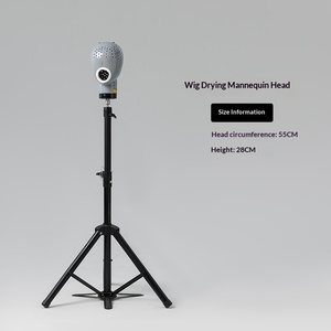 Soporte Grande <span class=keywords><strong>de</strong></span> Plástico para Secar Pelucas con Soporte para Secador <span class=keywords><strong>de</strong></span> Pelo, Cabeza <span class=keywords><strong>de</strong></span> Maniquí Unisex para Adultos, Modelo <span class=keywords><strong>de</strong></span> Peluquería - Product Image 6