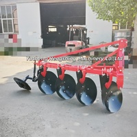 Charrue à disques à 4 disques montée sur tracteur pour travaux agricoles