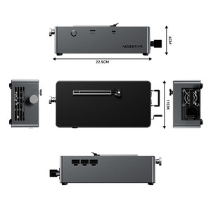 AG02 <strong>External</strong> GPU Dock OCuLink USB4 Dual Interface 800W PSU PD Charging TGX Hot-Swap <strong>Graphics</strong> <strong>Card</strong> Docking Station for <strong>Laptop</strong> - Product Image 5