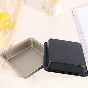 7 Inch Non-Stick Mini Square Baking Pan,Carbon Steel <strong>Brownie</strong> <strong>Tin</strong> &amp; Cake Mold for Oven Baking,Professional Grade Small Roast Tray - Product Image 3