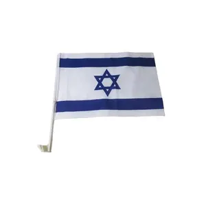 Promotional car israel flag/israel flag car with cheap price