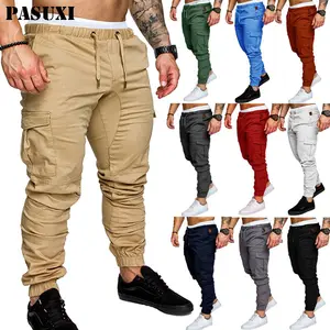 PASUXI nouveau sport nuit course réfléchissant petit pied tendance Fitness basket-ball pantalon Cargo survêtement pantalon hommes