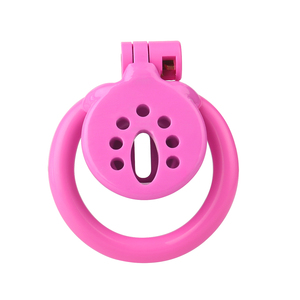 Dispositivo de castidad masculina, jaula para pene, ejercicio para hombre, impreso en <span class=keywords><strong>3D</strong></span>, accesorios de engranaje de Bondage rosa, anillo de pene corto plano de plástico ligero - Product Image 3