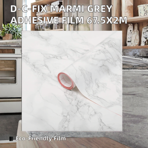 Película Adhesiva para Muebles D-c-fix, PVC Marmi Gris, 67.5 cm x 2 m, Lavable, Autoadhesiva, Decorativa para Gabinetes de Cocina, Mesas, Alféizares de Ventana - Product Image 2