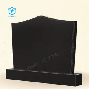 Wholesale Price Natural Stone Modern Design Hand Carved Stone Garden Black Granite Tombstone Monuments